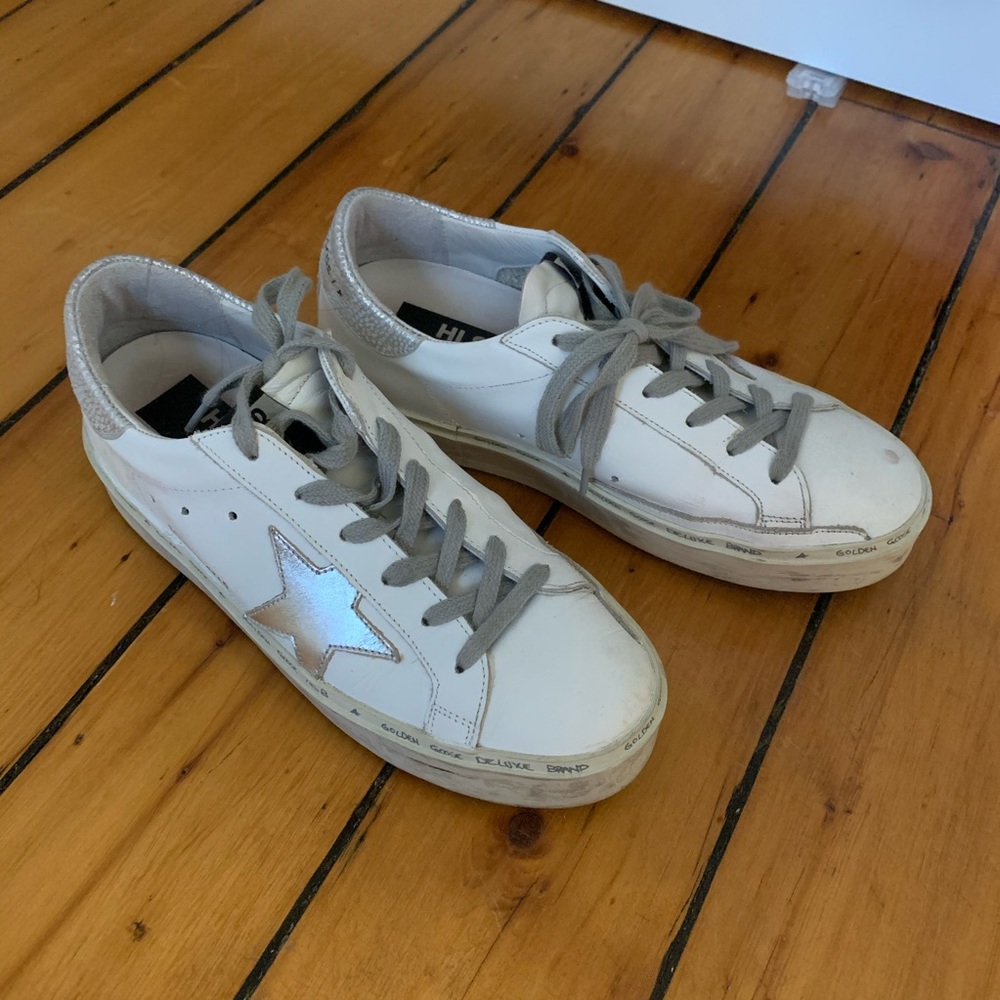 Golden Goose Hi-Star Sneaker White / Silver size37